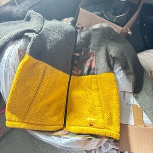 Herschel Supply Company Two-Tone Cardigan in Yellow and Gray